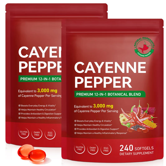 FANSHI Cayenne Softgels bottle front view for daily energy support.