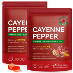 FANSHI Cayenne Softgels bottle front view for daily energy support.