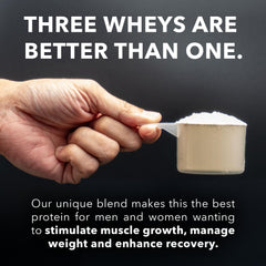 Fantastic Nutrition Chocolate whey mixing glass shows smooth, creamy texture