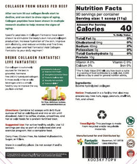 Fantastic Nutrition collagen powder in a glass of water showing quick mixability