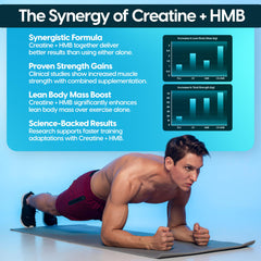 Fantastic Nutrition Creatine HMB bottle back shows supplement facts and usage details.