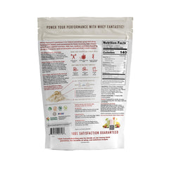 Fantastic Nutrition Vanilla Whey pour showcases quick post-workout mix and absorption.