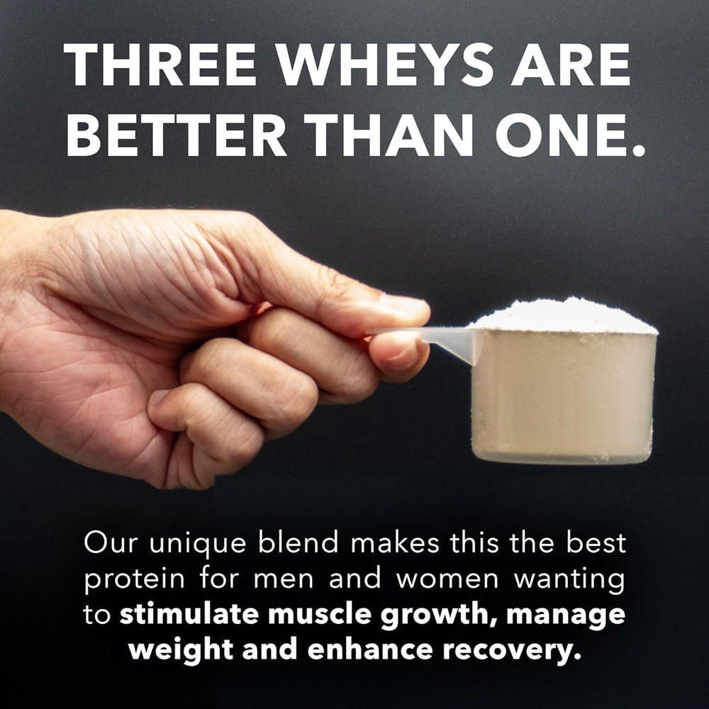 Fantastic Nutrition whey powder mixed shake glass displays a smooth, unflavored blend