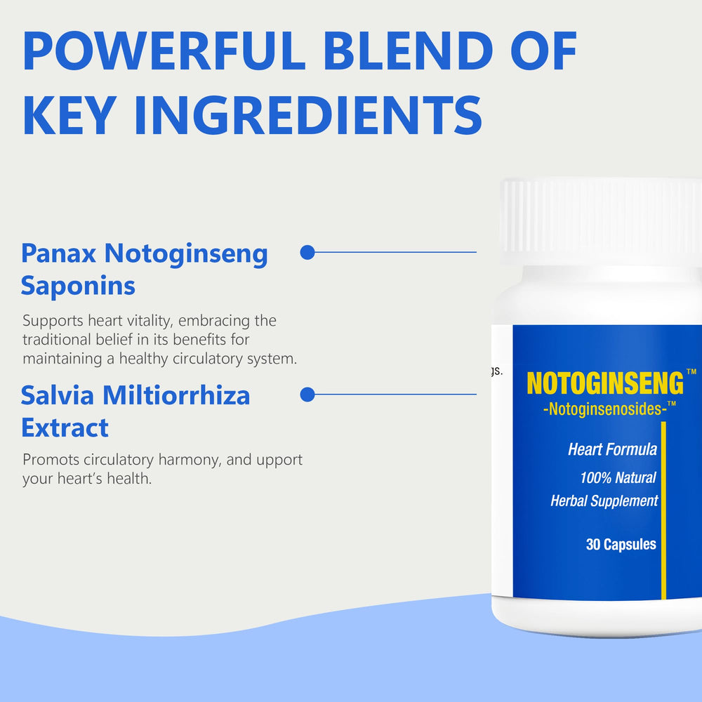 FAR LONG Notoginseng bottle on wood table, natural daily supplement.