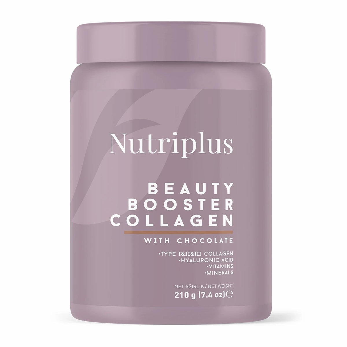 FARMASI Nutriplus Beauty Booster Collagen Chocolate jar for skin, hair and nail support.