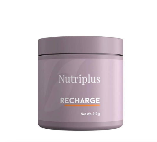 FARMASi Nutriplus Recharge bottle pour signals a quick energy lift for start of day