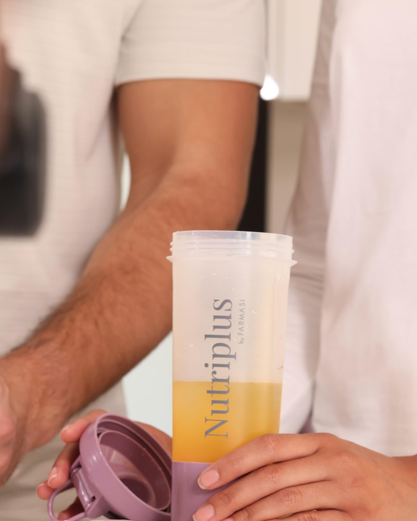 FARMASi Nutriplus Recharge morning routine image suggests steady focus and energy