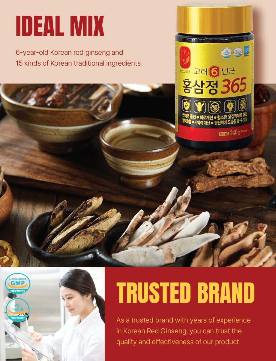 FARMER QUEEN HONGSAMJEONG red ginseng 240g jar for easy daily dosing.