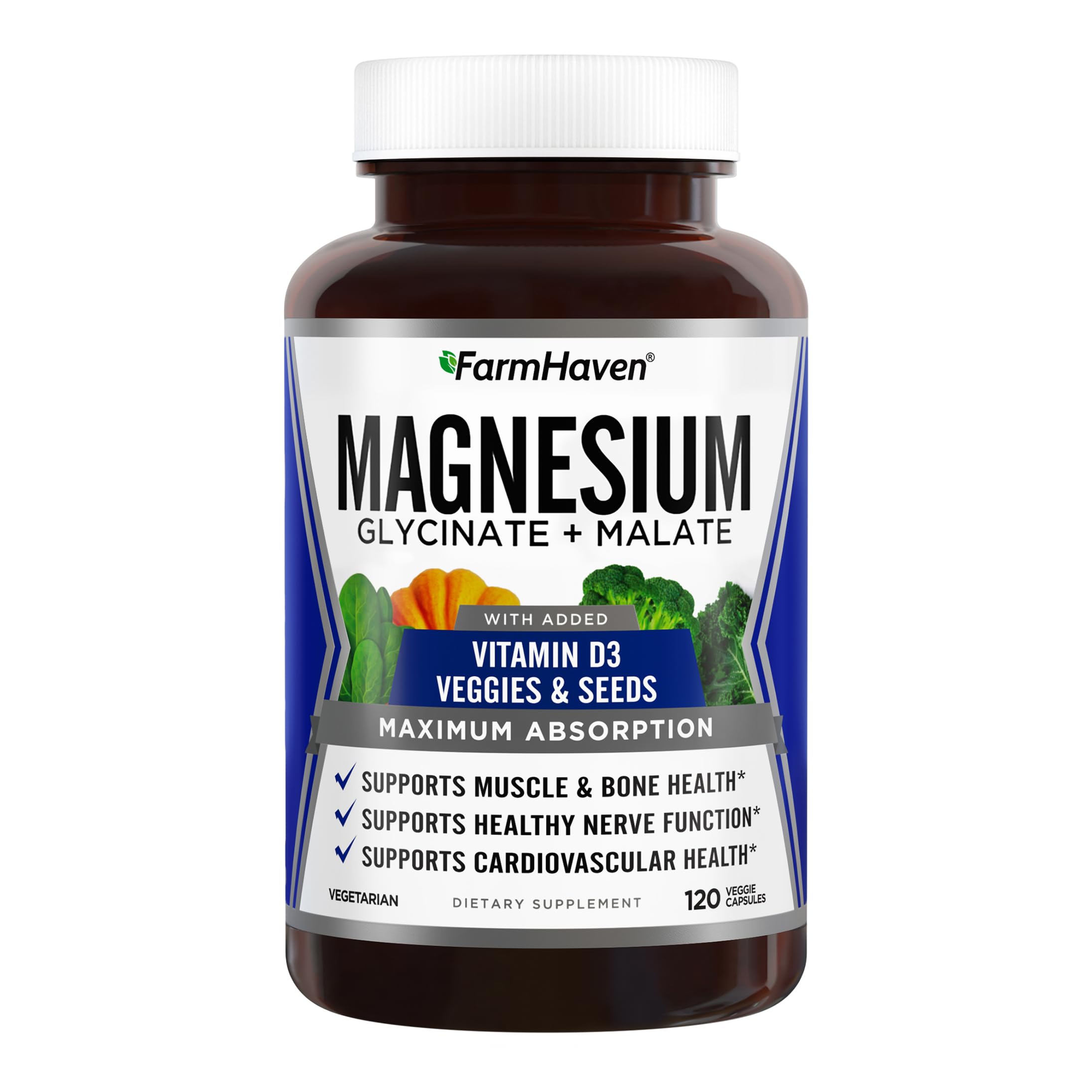 FarmHaven Magnesium Complex bottle pour for easy daily intake.