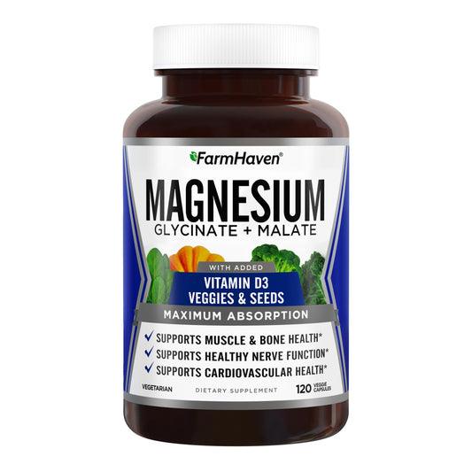 FarmHaven Magnesium Complex bottle pour for easy daily intake.