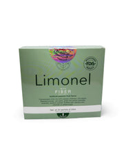 FashionCottonLLC Limonel Liquid Fiber bottle highlights chia and flaxseed for gut-friendly fiber.