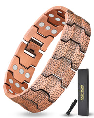 Fashtour 3X copper bracelet front view highlighting durable pure copper for everyday wear