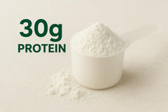 FAST PROTEIN shake in glass shows smooth mixability