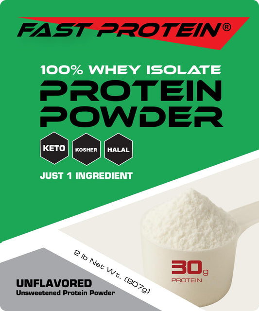 FAST PROTEIN whey isolate unflavored bottle for high-protein shakes