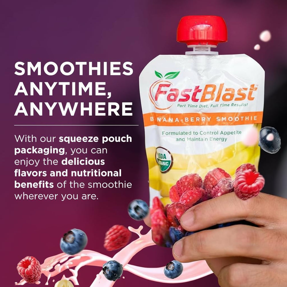 FastBlast organic ingredients label closeup highlighting gluten-free dairy-free