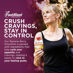FastBlast on-the-go snack with banana-berry flavor for busy days