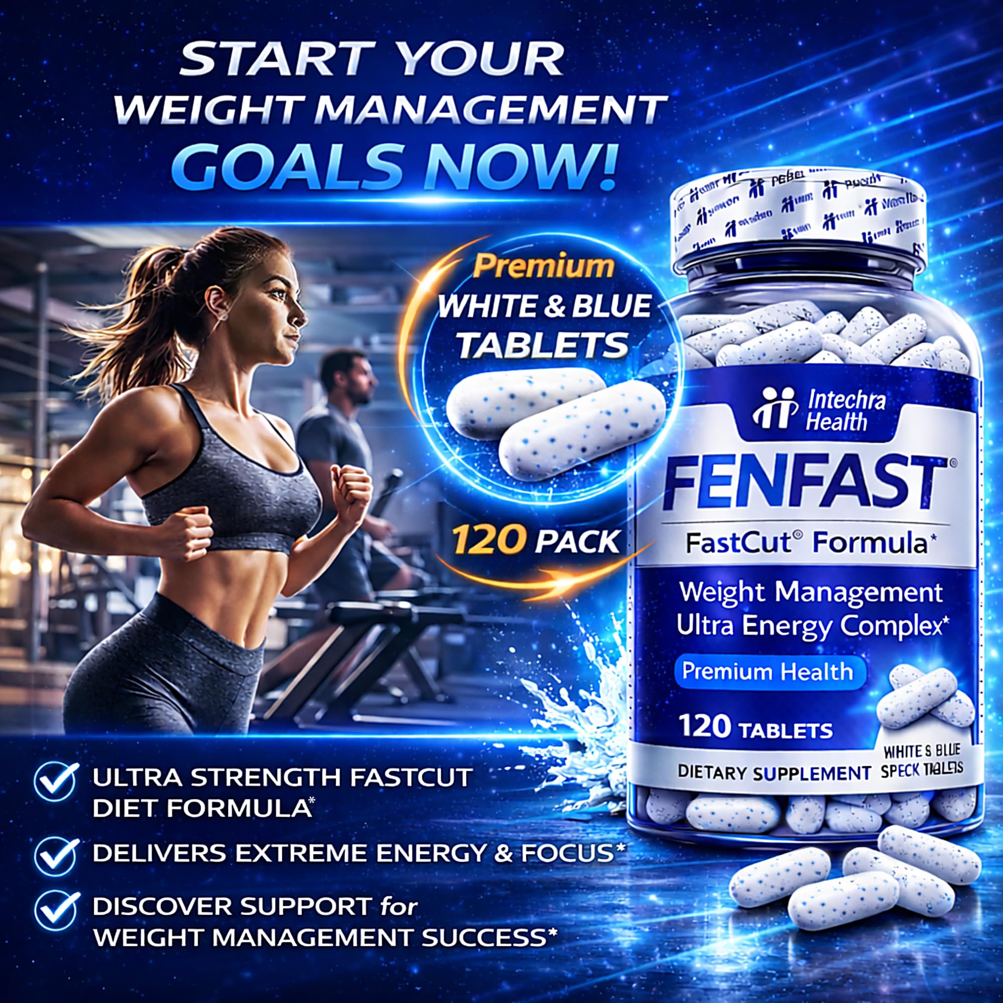 FASTCUT energy-boosting pills provide a sustained lift for workouts and errands.
