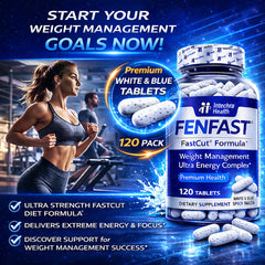 FASTCUT energy-boosting pills provide a sustained lift for workouts and errands.