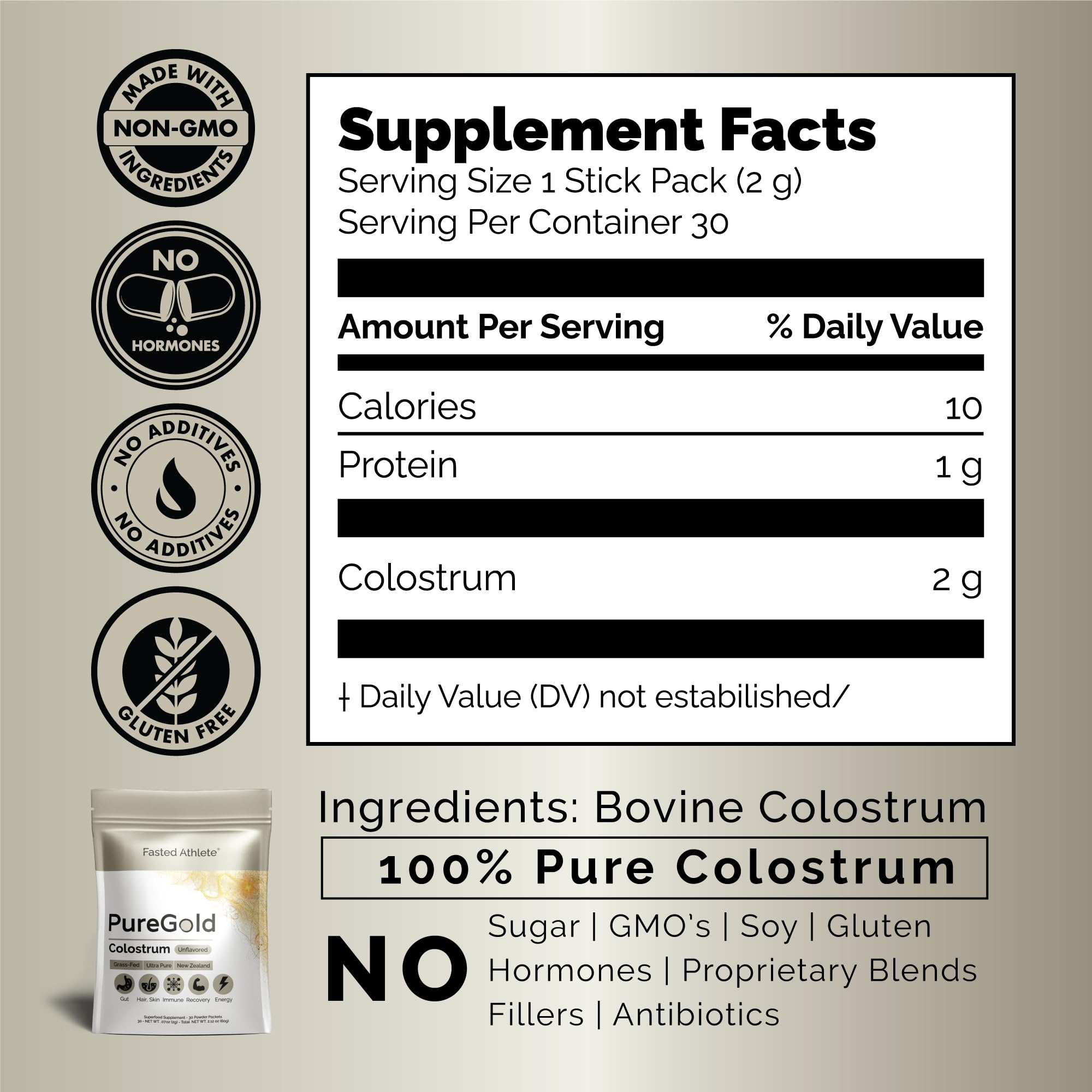 Fasted Athlete PureGold supports gut balance with bioactive compounds.