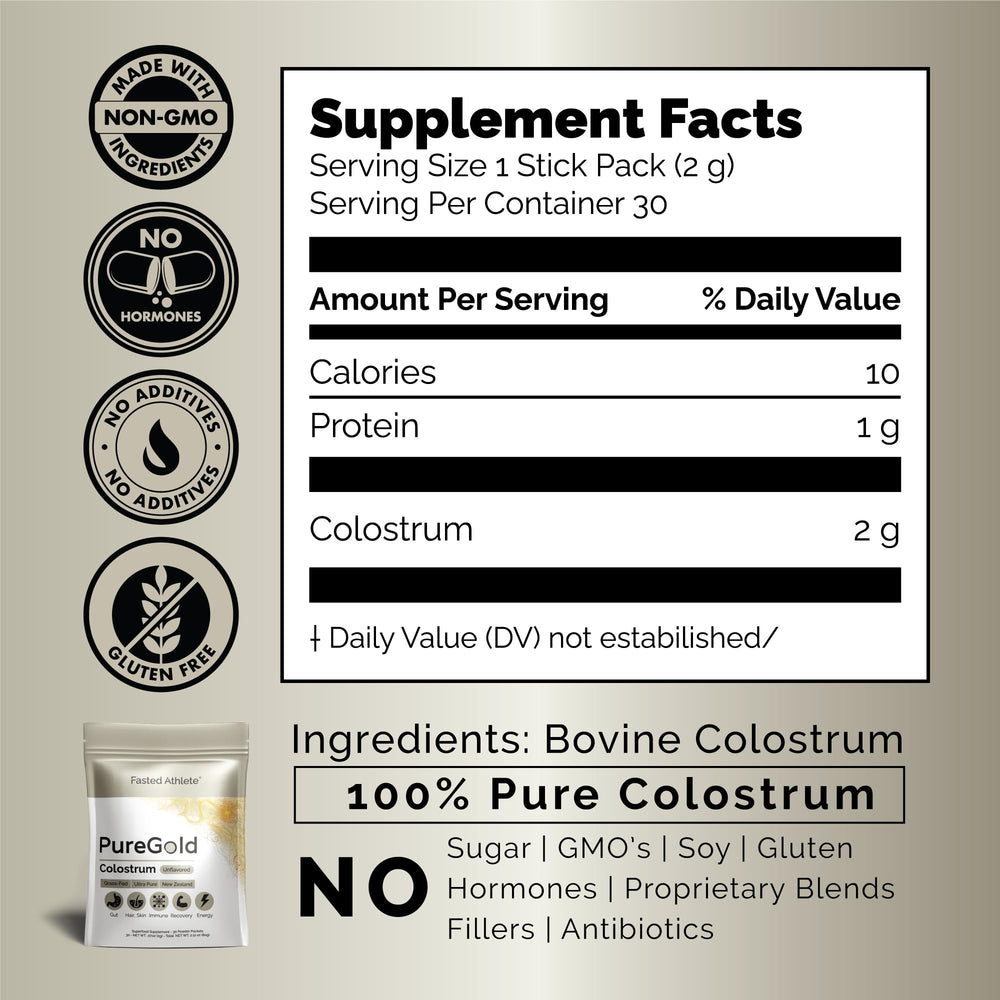 Fasted Athlete PureGold supports gut balance with bioactive compounds.