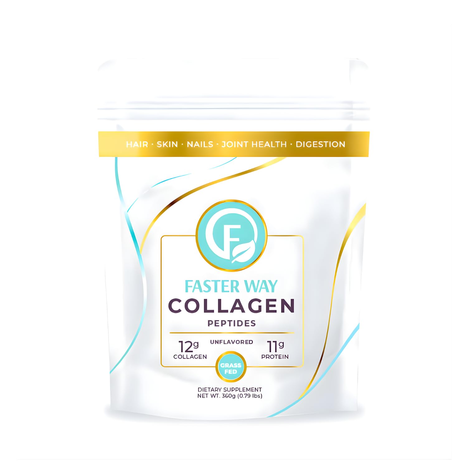 FASTer Way Collagen Peptides bottle pour supports seamless daily use in beverages