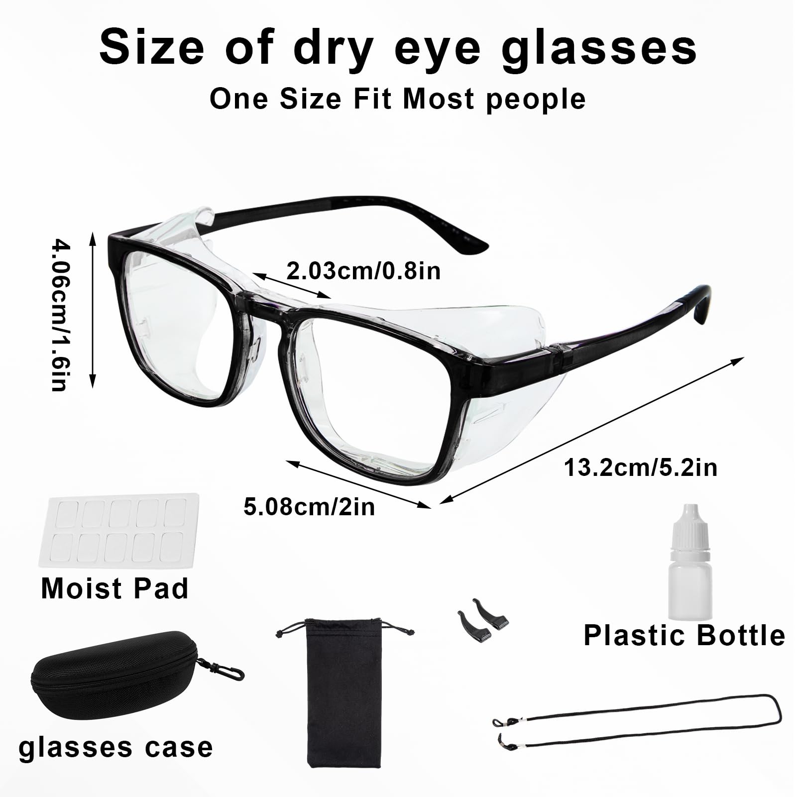FDFuZhao moisture chamber glasses close-up showing hydration around the eyes.