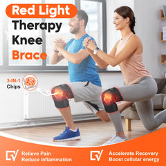 Feangli knee heating pad side application demonstrates warm therapy for knee comfort.