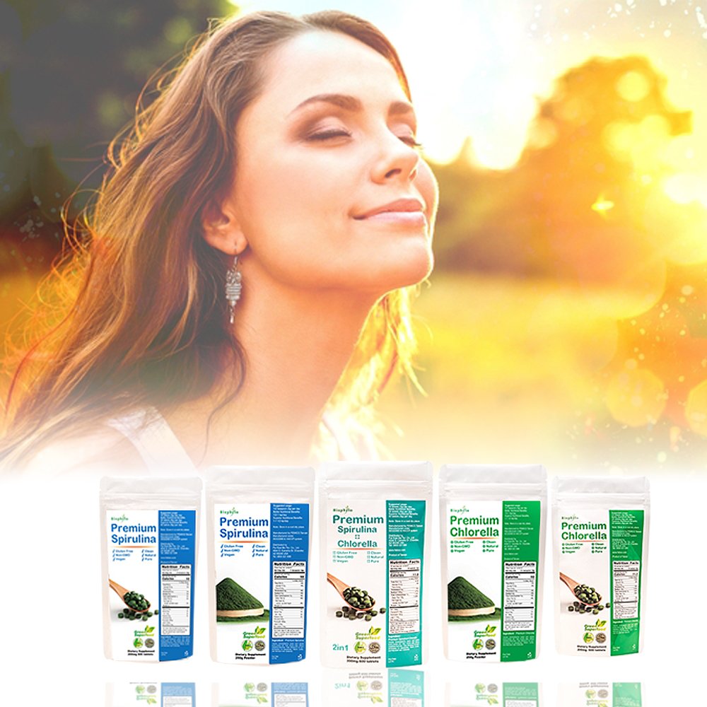 FEBICO Biophyto-Chlorella Spirulina broken cell-wall icon signals enhanced nutrient access.