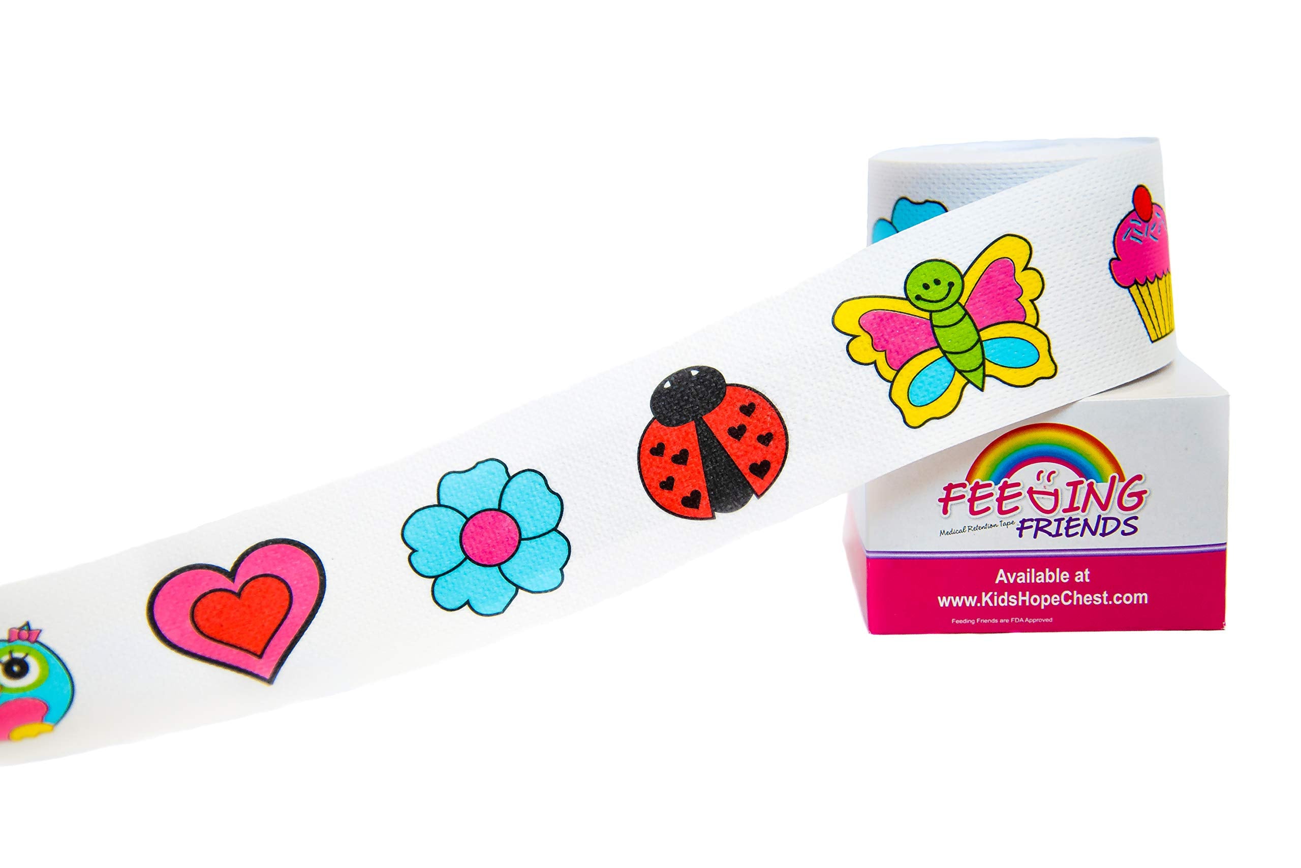 Feeding Friends tape with an owl pattern secures NG tubes while adding cheerful comfort.