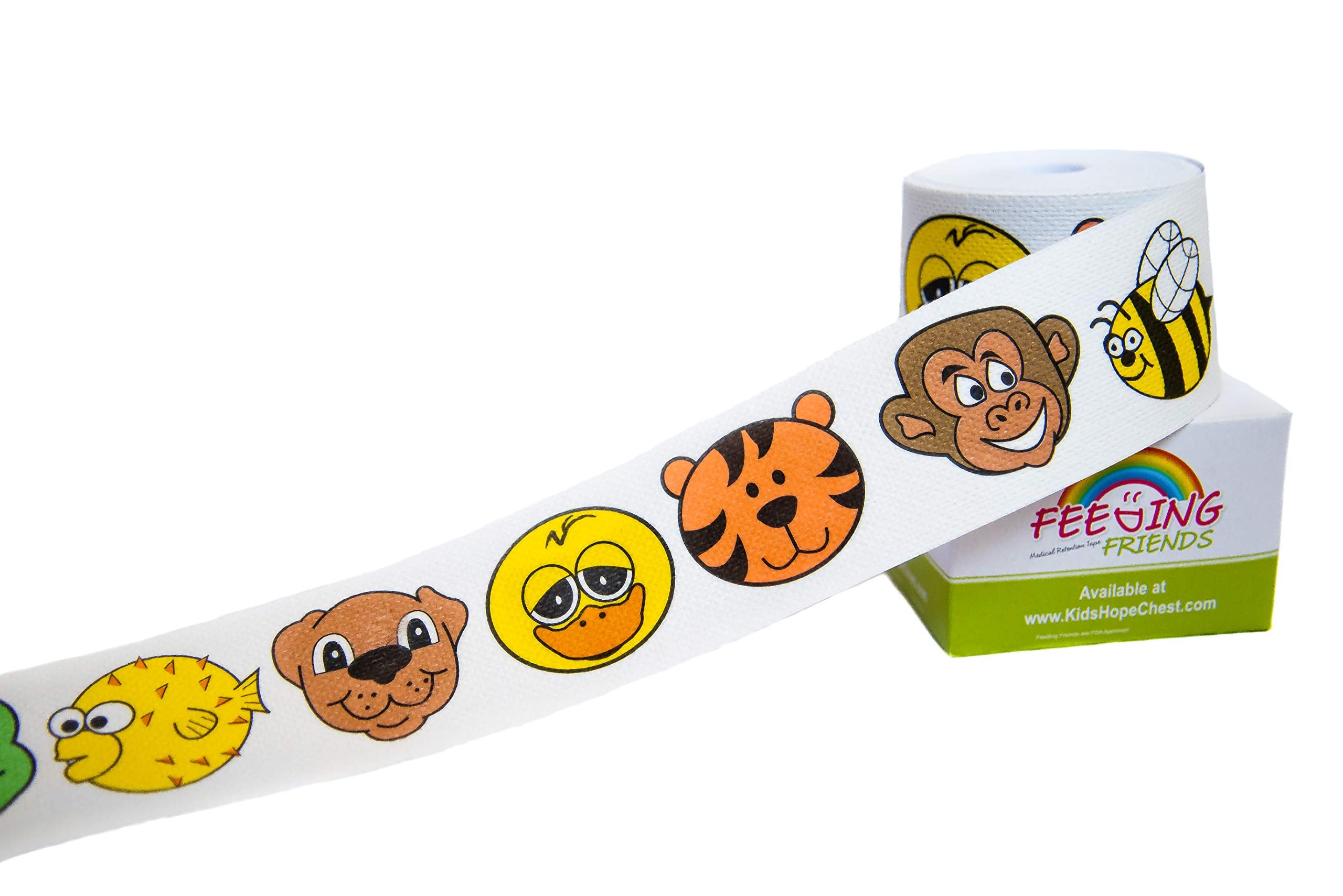 Feeding Friends retention tape monkey pattern secures tubes gently for pediatric care