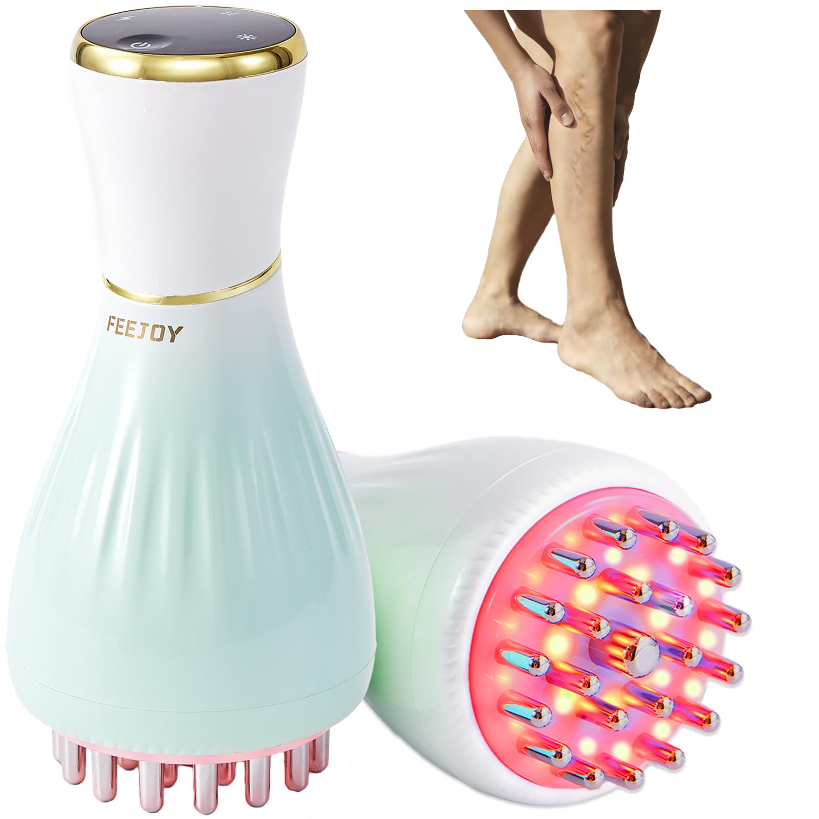 FEEJOY Leg Massager with SoothingPulse therapy improves leg circulation at home.