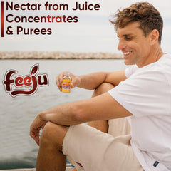 Feeju Mango Nectar Blend vitamin C and B12 enhancement visuals.