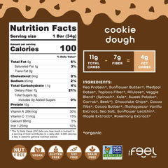 FEEL Bar Minis Cookie Dough close-up showing texture and protein-rich bite