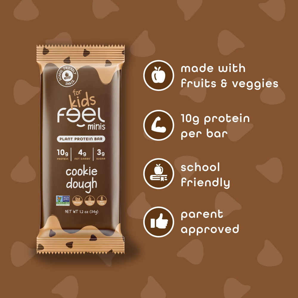 FEEL Bar Minis Cookie Dough on-the-go pack ready for travel