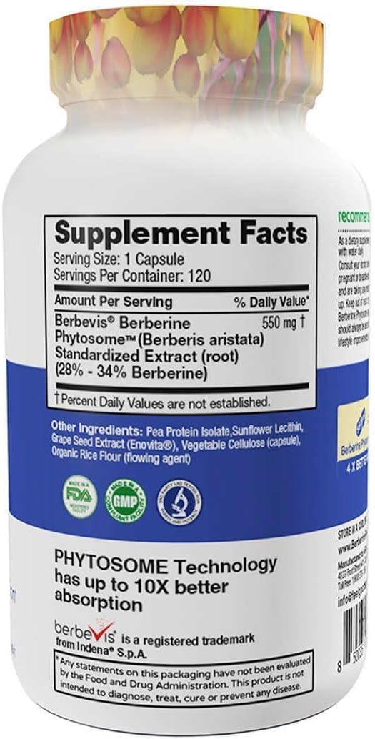 Feel Good Superfoods Berberine Phytosome label featuring antioxidant properties for daily wellness