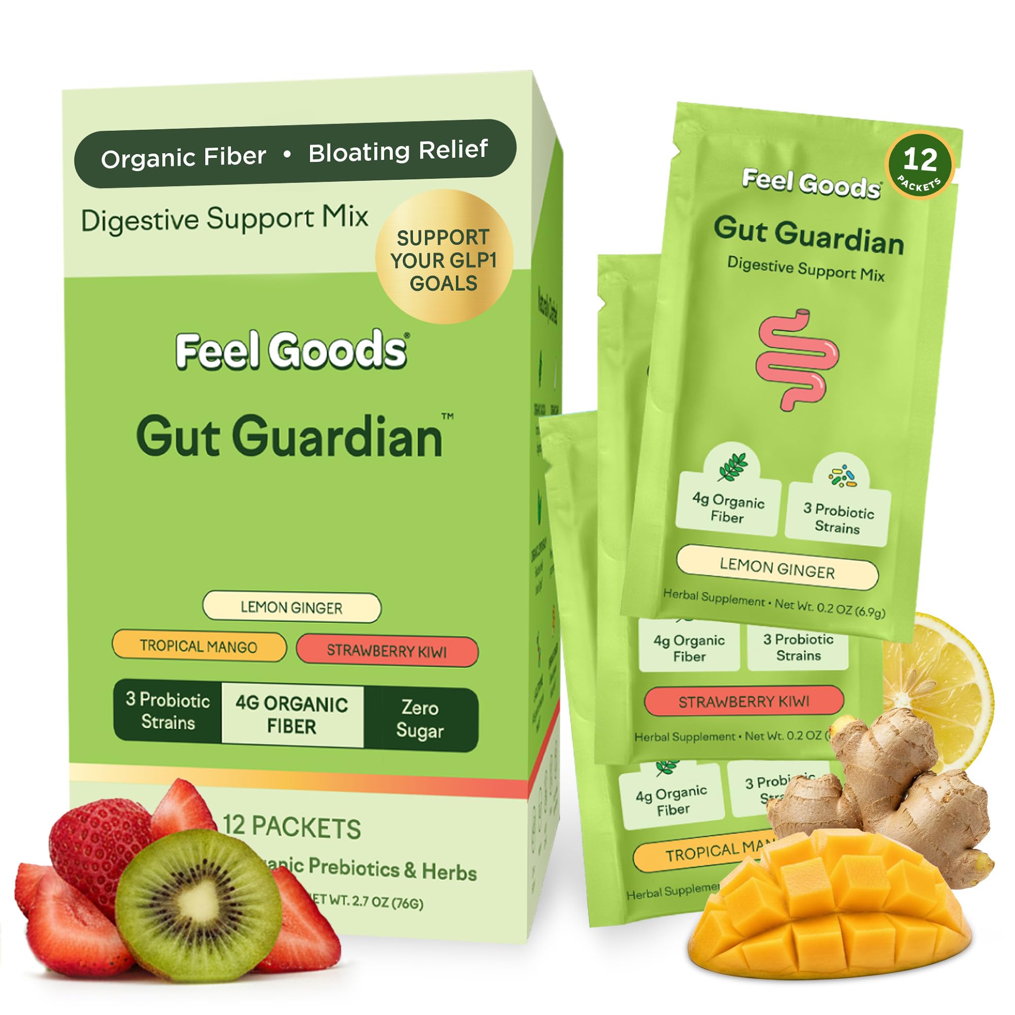 Feel Goods Gut Guardian box with travel-ready packets for on-the-go digestive support