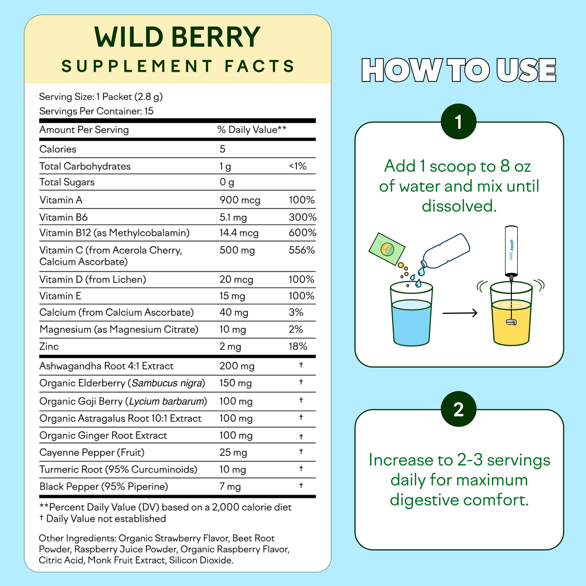 Feel Goods Immunity Icon Acerola vitamin C source boosts natural energy.