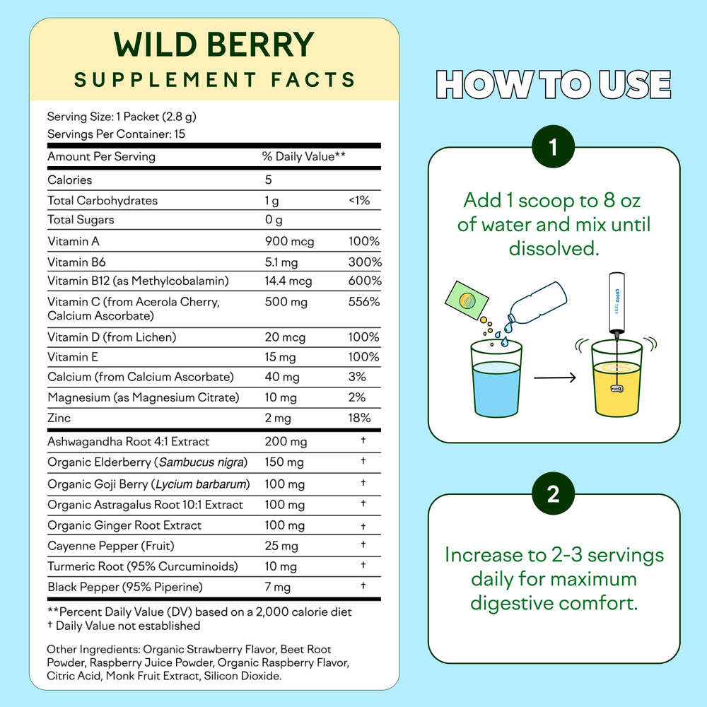 Feel Goods Immunity Icon Acerola vitamin C source boosts natural energy.