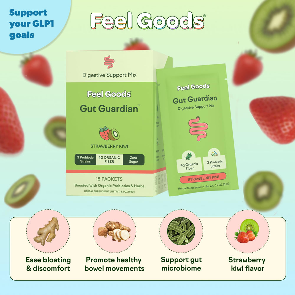 Feel Goods Gut Guardian organic soluble fiber powder for smooth daily digestion.