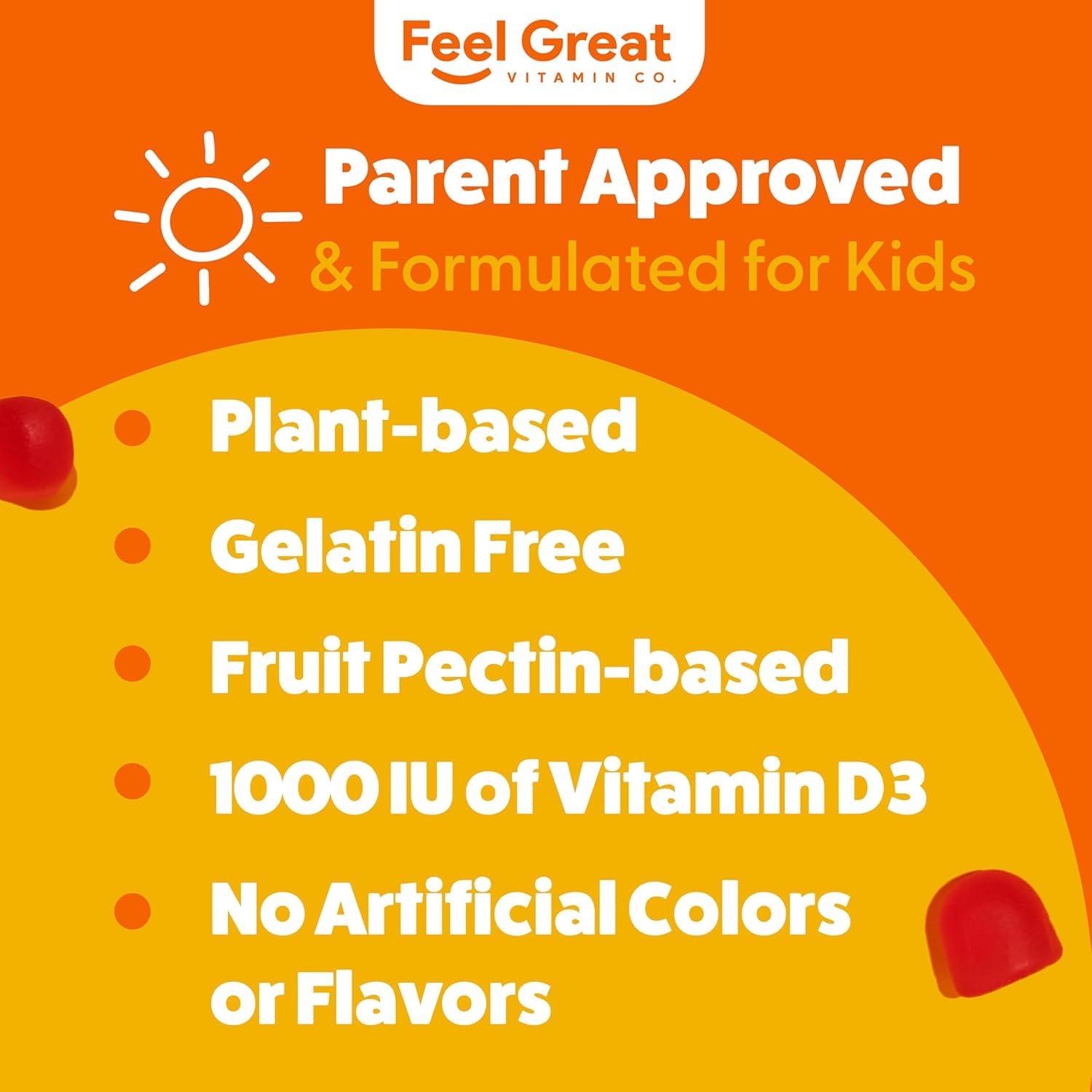 Gummies USA manufactured label communicates quality and safety.