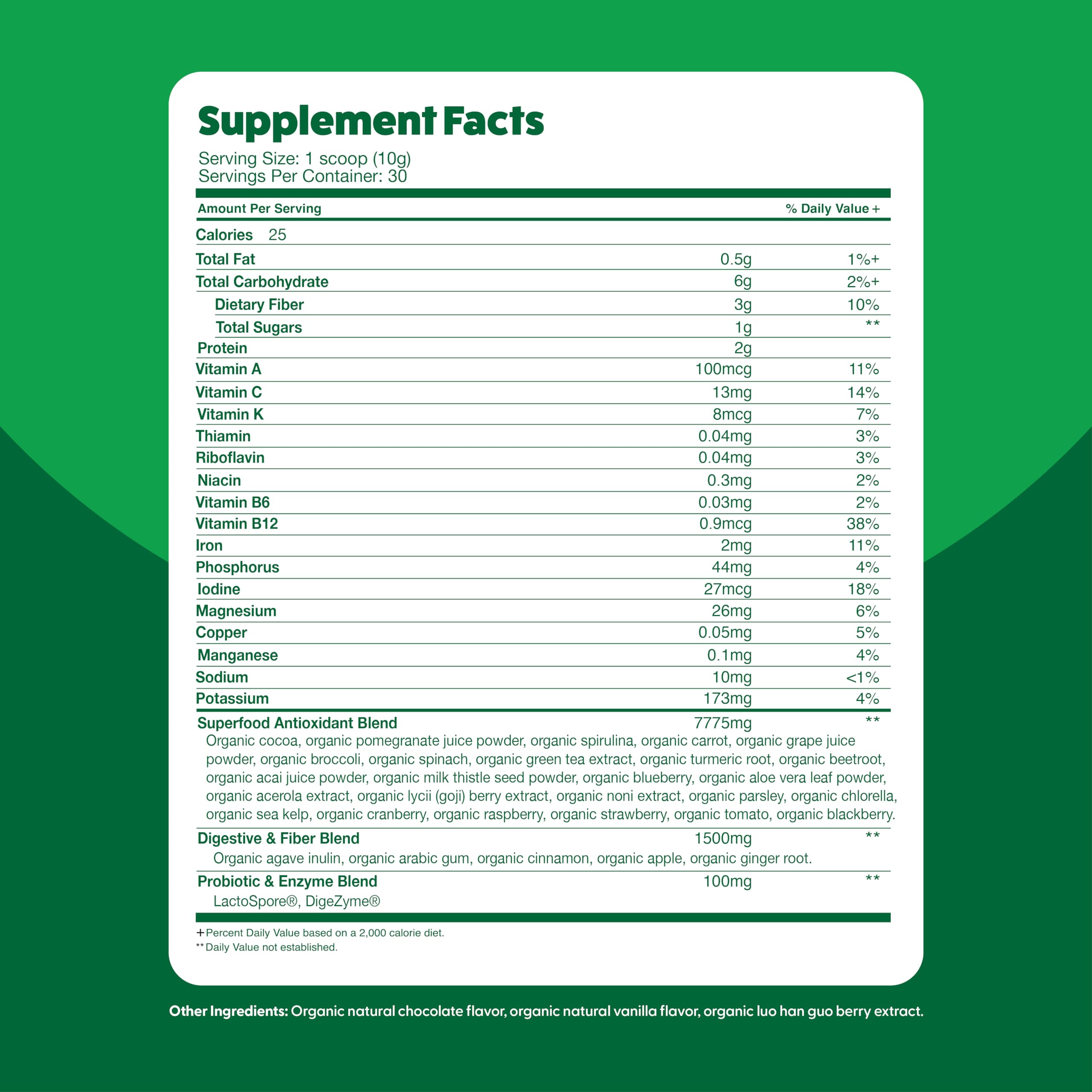 USDA Organic manufacturing facility badge underscores quality control and safety.