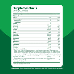 USDA Organic manufacturing facility badge underscores quality control and safety.