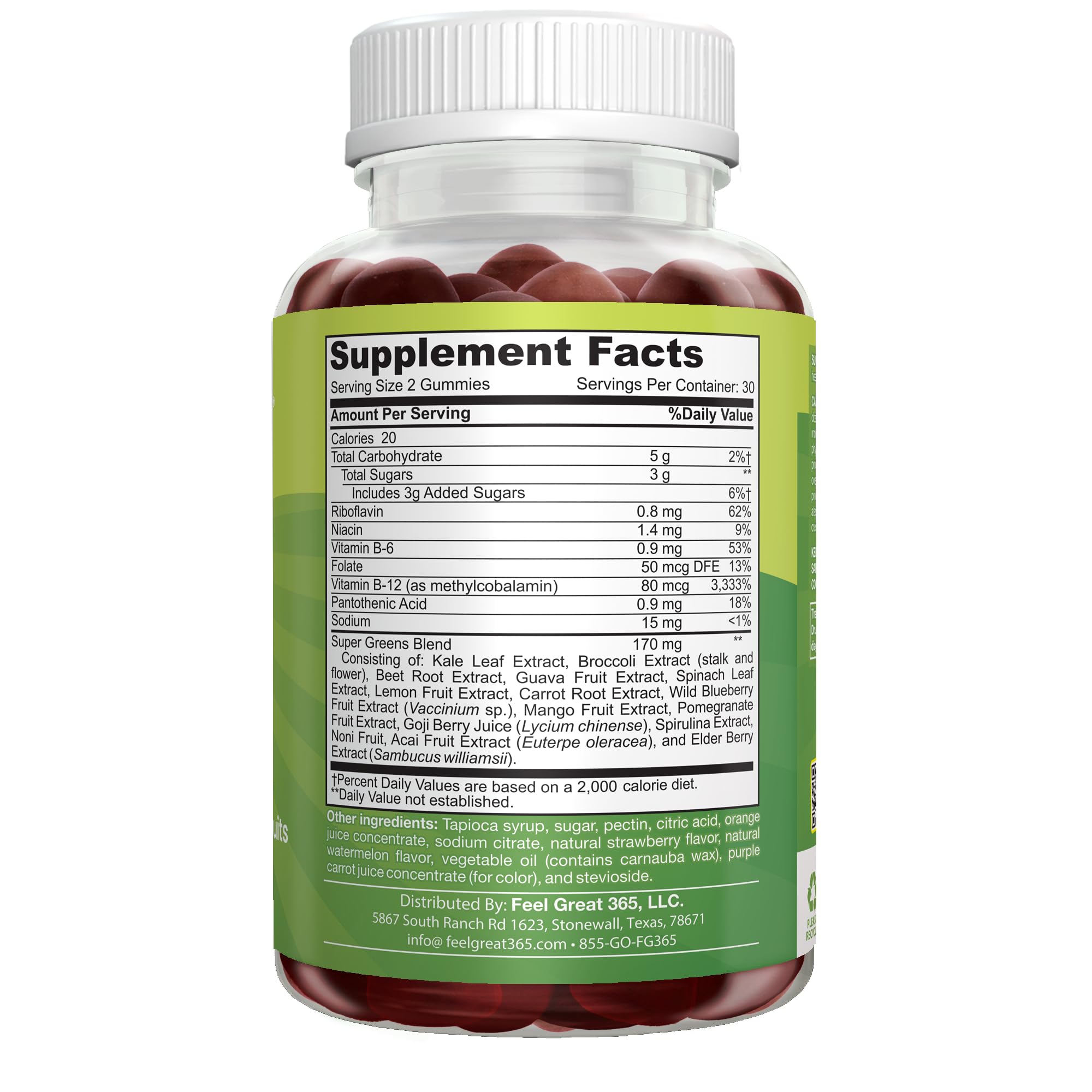 Feel Great Super Green Kids is designed for ages 4 and up.