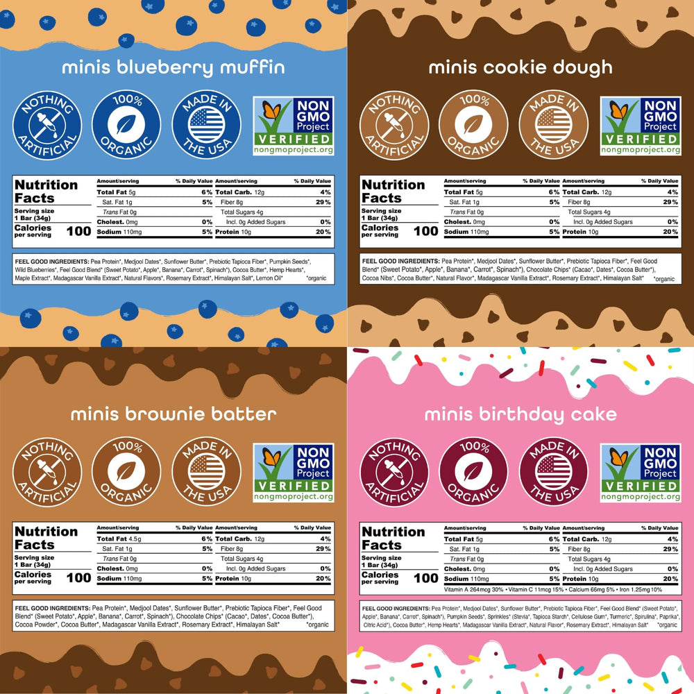 FEEL Kids Protein Bars Minis in lunchbox ready for school snacks