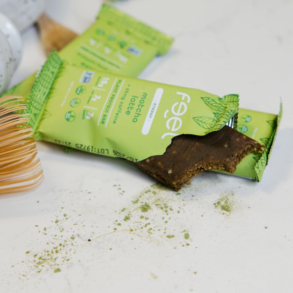 FEEL vegan bar with 15g plant protein supports steady energy.