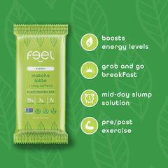 Organic ingredients in FEEL bars offer clean snacking.