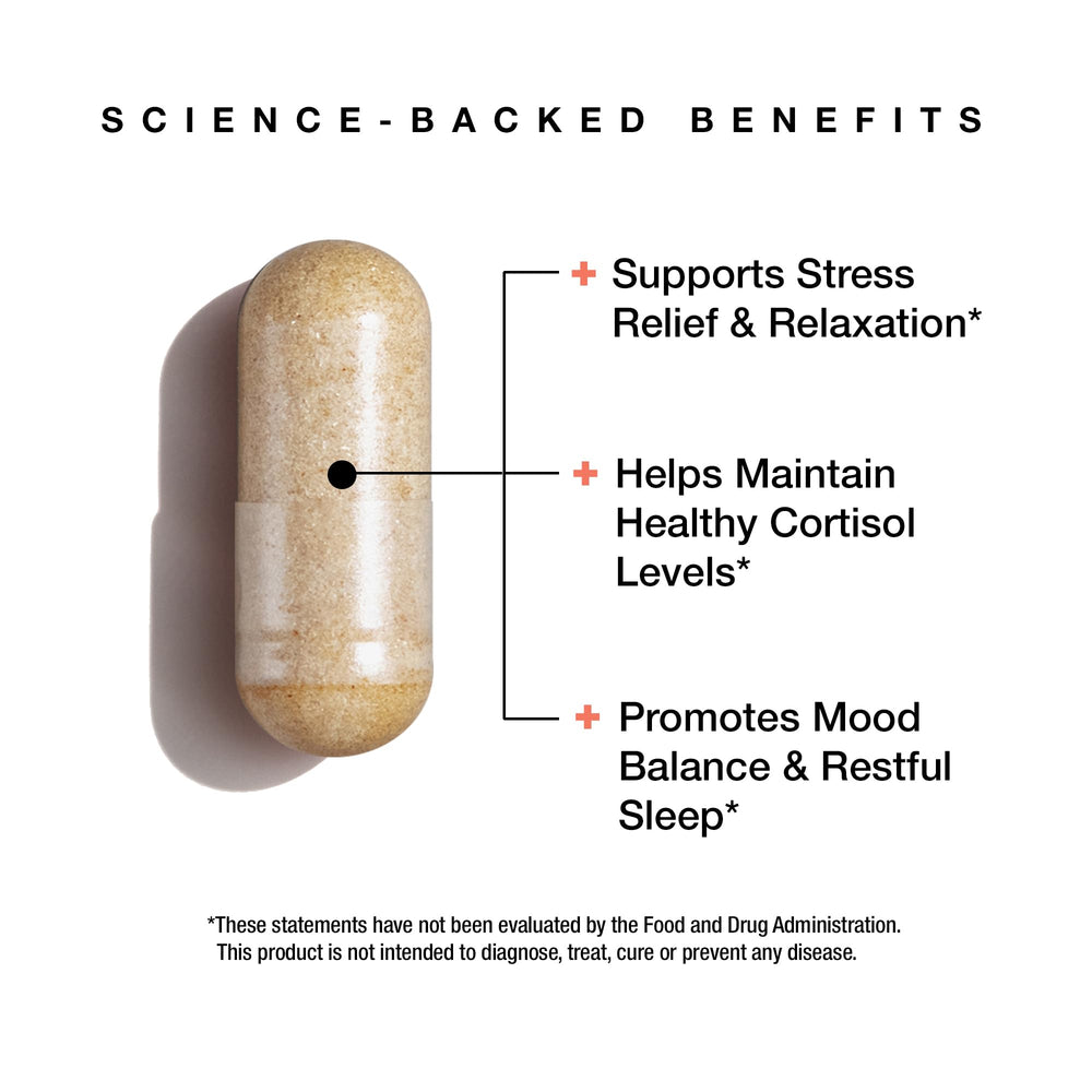 FeelGood Liposomal Ashwagandha capsules arranged in bottle for vegan convenience.