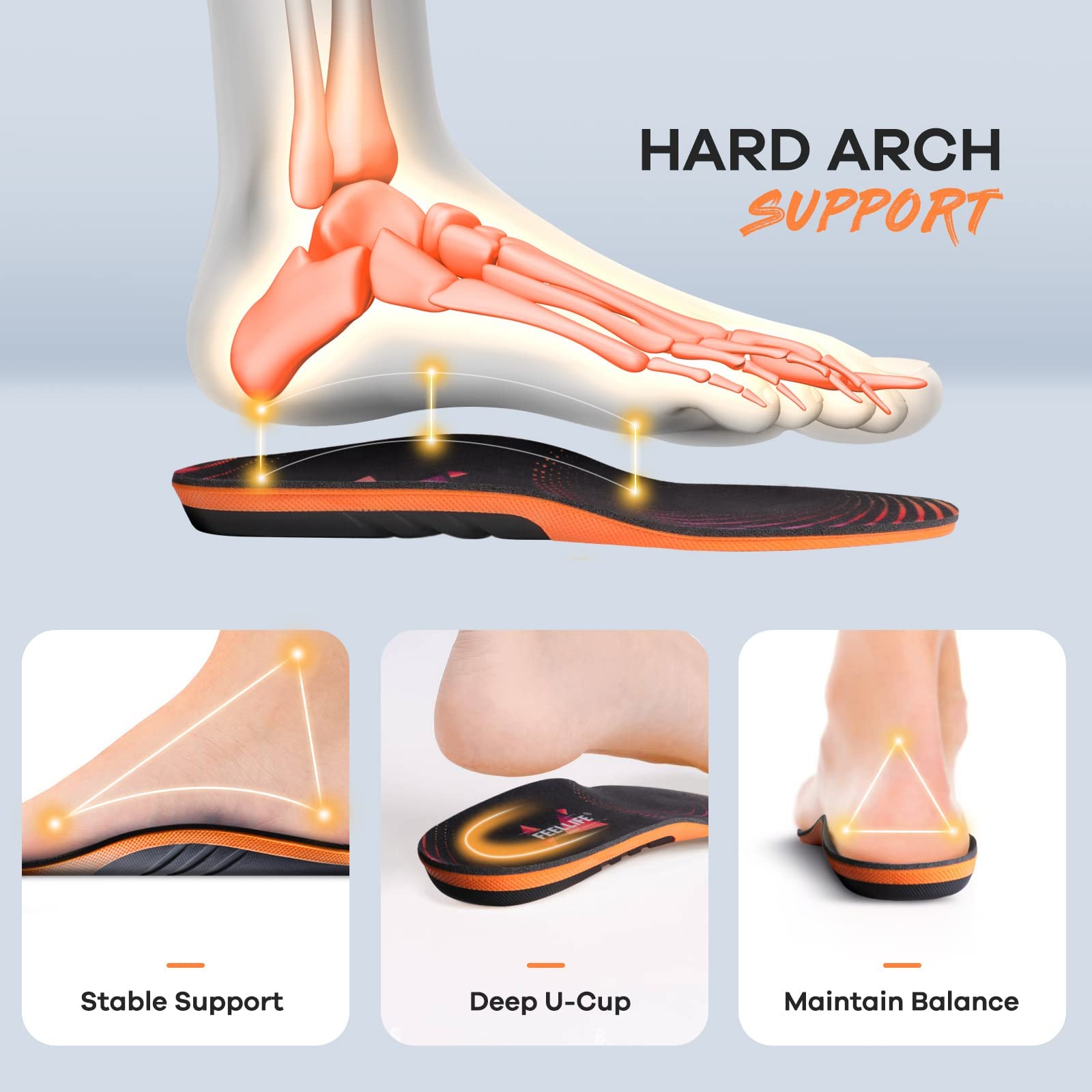FEELLIFE running gel shoe insert cushions feet during daily walks