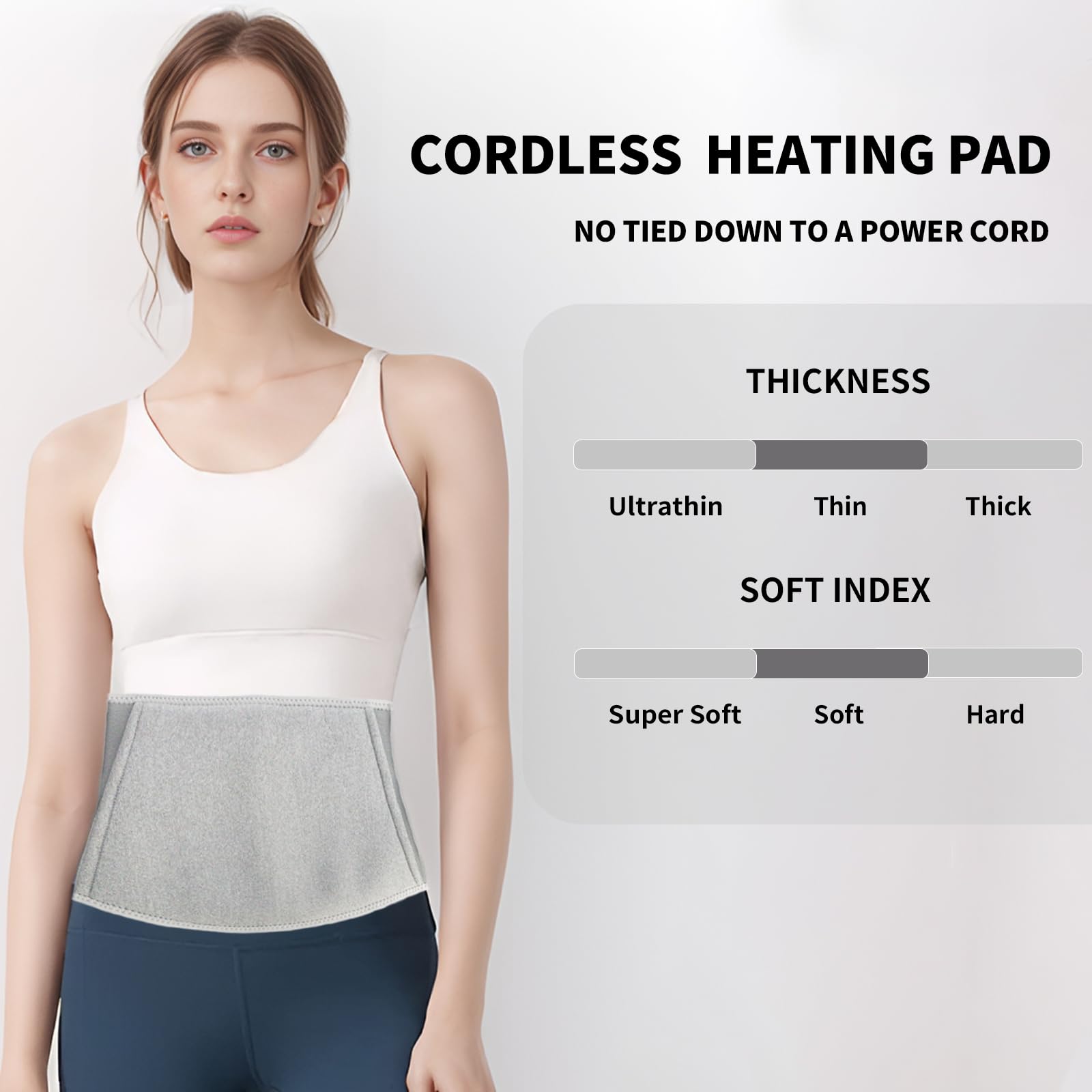 FEETMOR heated waist belt back view providing steady heat and support.