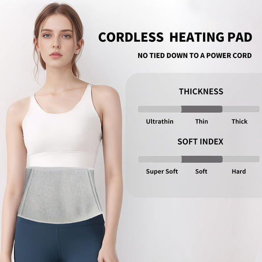 FEETMOR heated waist belt back view providing steady heat and support.